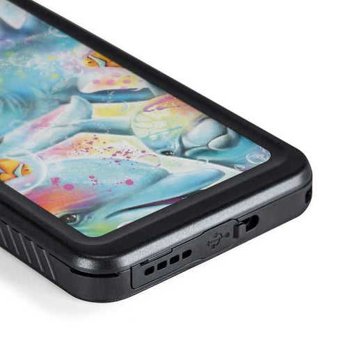 Pastel Dolphins by Sheena Pike Galaxy S24 Waterproof Case