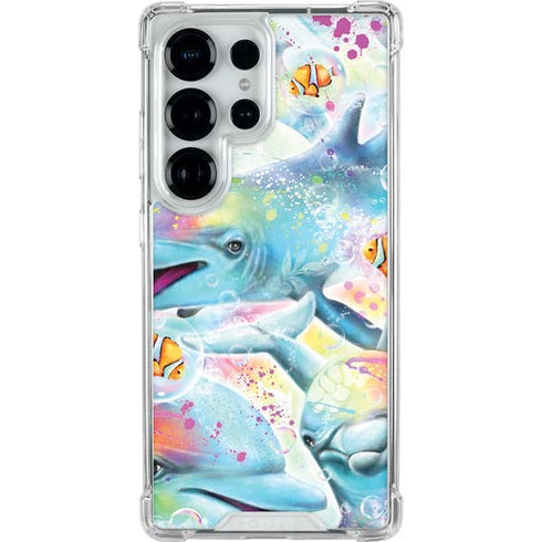 Pastel Dolphins by Sheena Pike Galaxy S25 Ultra Clear Case