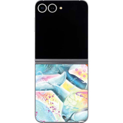 Pastel Dolphins by Sheena Pike Galaxy Z Flip6 Skin
