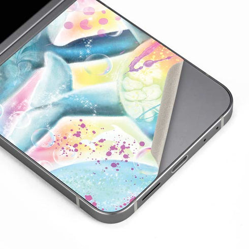 Pastel Dolphins by Sheena Pike Galaxy Z Flip6 Skin