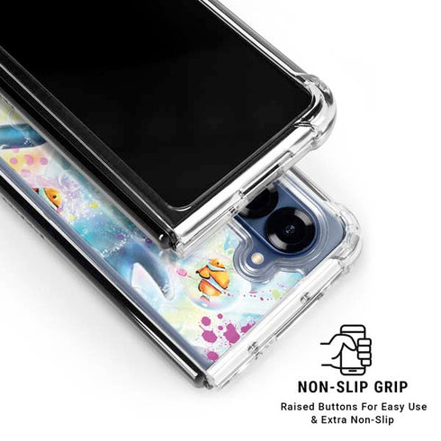 Pastel Dolphins by Sheena Pike Galaxy Z Fold6 Clear Case