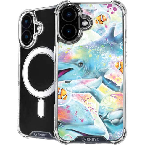 Pastel Dolphins by Sheena Pike iPhone 16 Plus MagSafe Case