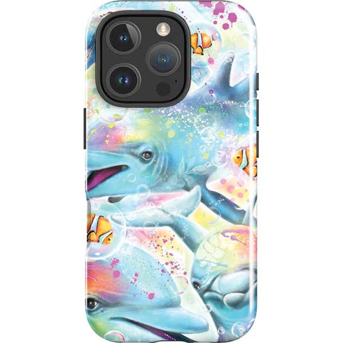 Pastel Dolphins by Sheena Pike iPhone 16 Pro Impact Case