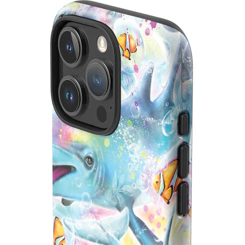 Pastel Dolphins by Sheena Pike iPhone 16 Pro Max Impact Case