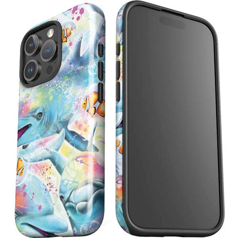 Pastel Dolphins by Sheena Pike iPhone 16 Pro Max Impact Case