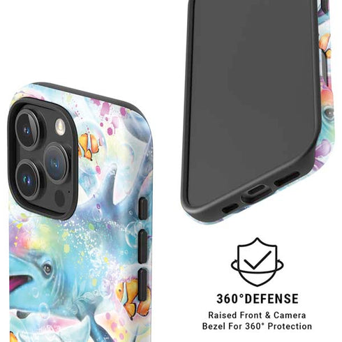 Pastel Dolphins by Sheena Pike iPhone 16 Pro Max Magsafe Impact Case