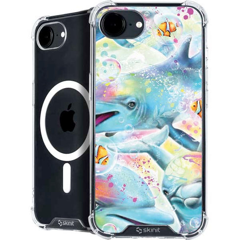 Pastel Dolphins by Sheena Pike iPhone 16e MagSafe Case