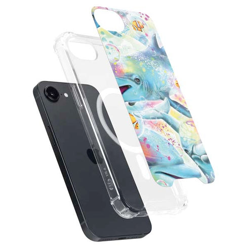 Pastel Dolphins by Sheena Pike iPhone 16e MagSafe Case
