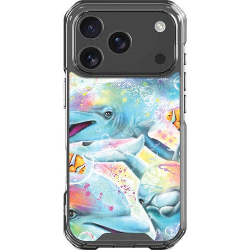 Pastel Dolphins by Sheena Pike iPhone 18 Pro Clear Case