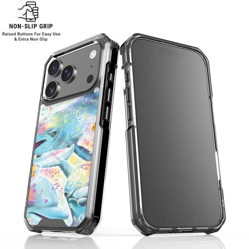 Pastel Dolphins by Sheena Pike iPhone 18 Pro Clear Case