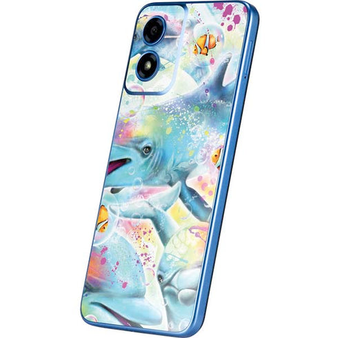 Pastel Dolphins by Sheena Pike Moto G Play 4G (2024) Skin