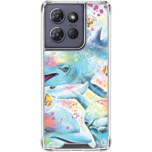 Pastel Dolphins by Sheena Pike Moto G Power 5G (2025) Clear Case