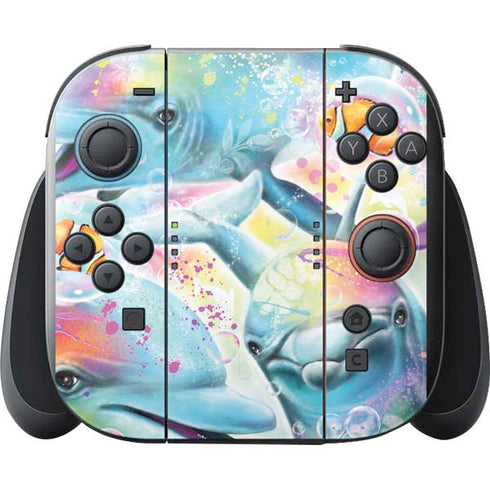 Pastel Dolphins by Sheena Pike Nintendo Switch 2 (2025) with Joy-Con Skin