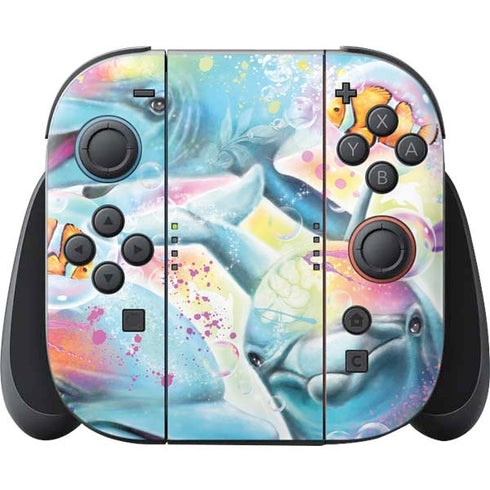 Pastel Dolphins by Sheena Pike Nintendo Switch 2 (2025) Joy-Con Controller Skin