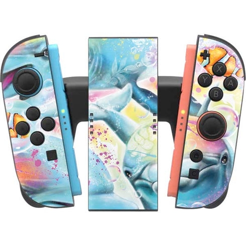 Pastel Dolphins by Sheena Pike Nintendo Switch 2 (2025) Joy-Con Controller Skin