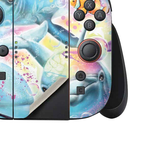 Pastel Dolphins by Sheena Pike Nintendo Switch 2 (2025) Joy-Con Controller Skin