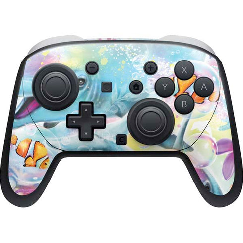 Pastel Dolphins by Sheena Pike Nintendo Switch 2 (2025) Pro Controller Skin