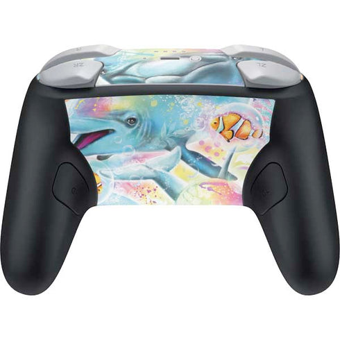 Pastel Dolphins by Sheena Pike Nintendo Switch 2 (2025) Pro Controller Skin