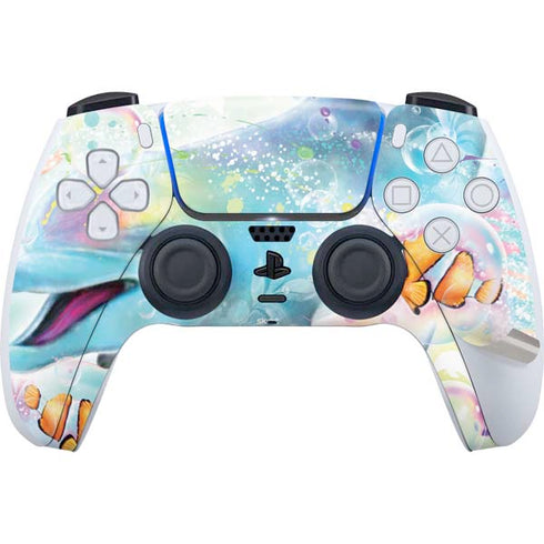 Pastel Dolphins by Sheena Pike PS5 Pro Disk Bundle Skin