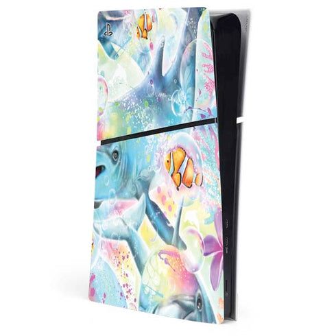 Pastel Dolphins by Sheena Pike PlayStation PS5 Skins