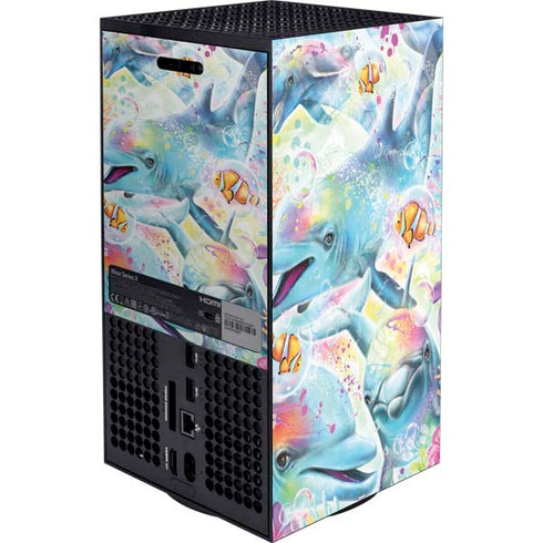 Pastel Dolphins by Sheena Pike Xbox Series X Bundle Skin