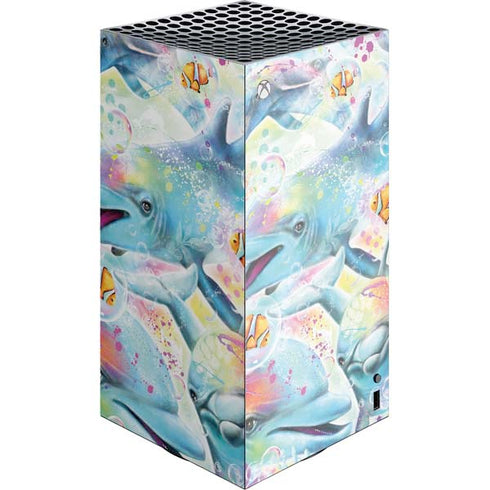 Pastel Dolphins by Sheena Pike XBox Series X Digital Edition Console Skin