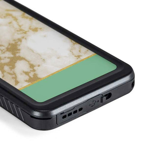 Pastel Marble Galaxy S24 Waterproof Case