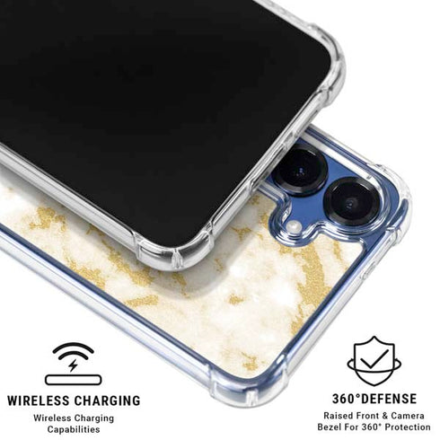 Pastel Marble Galaxy S25 Clear Case