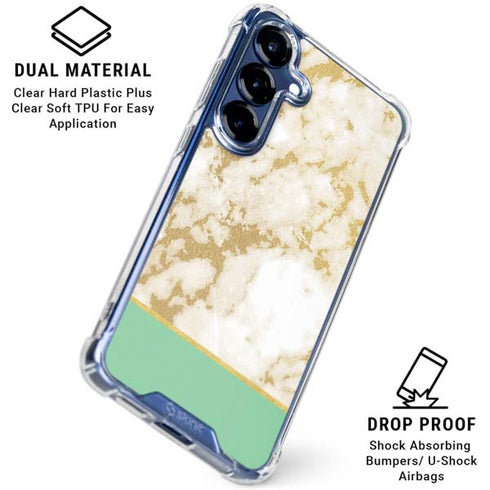 Pastel Marble Galaxy S25 Clear Case