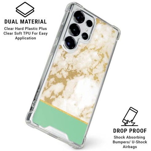 Pastel Marble Galaxy S25 Ultra Clear Case