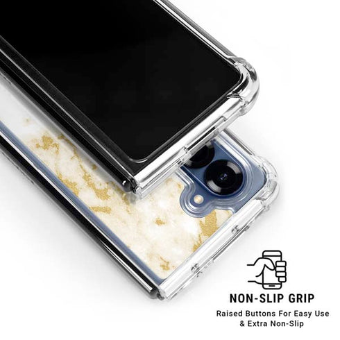 Pastel Marble Galaxy Z Fold6 Clear Case