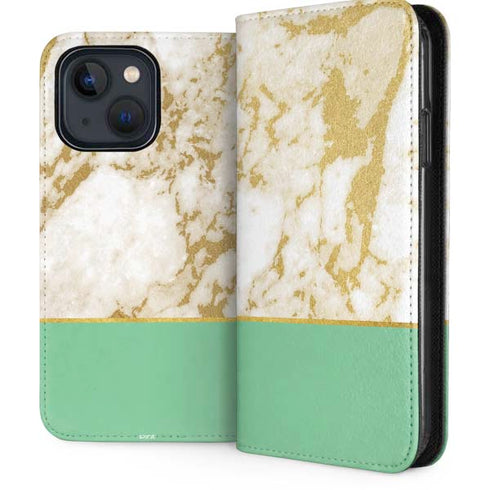 Pastel Marble iPhone 15 Plus Folio Case
