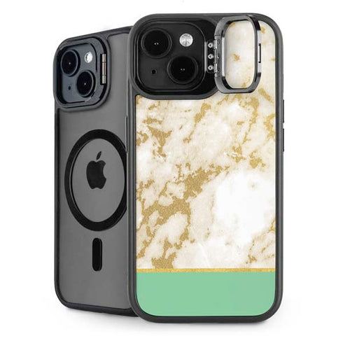 Pastel Marble iPhone 15 Plus Kickstand Case