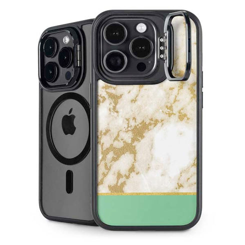 Pastel Marble iPhone 15 Pro Kickstand Case
