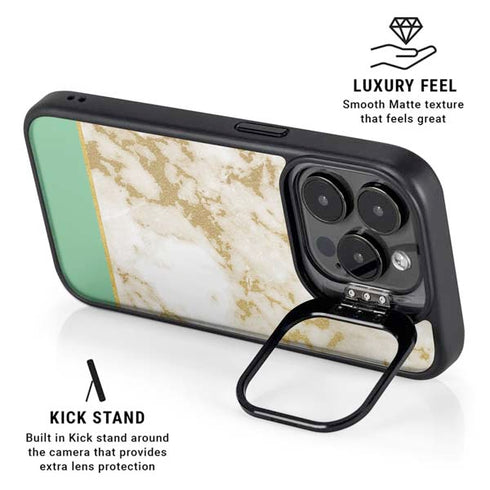 Pastel Marble iPhone 15 Pro Max Kickstand Case