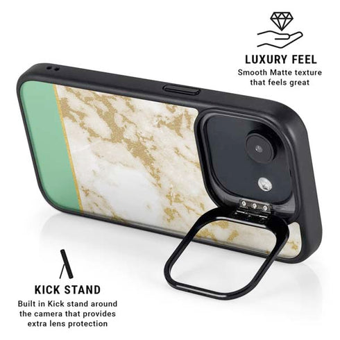 Pastel Marble iPhone 16e Kickstand Case