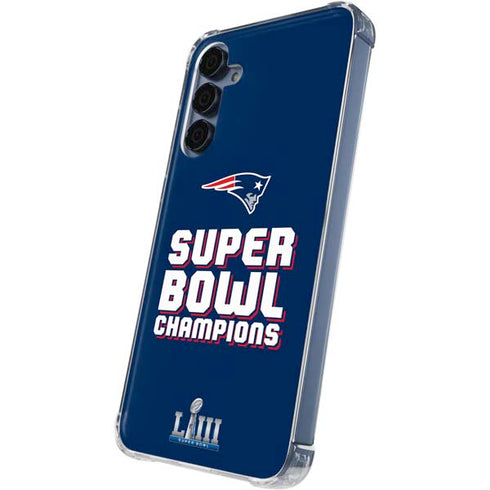 NFL Patriots Super Bowl LIII Champions Galaxy A35 5G Clear Case