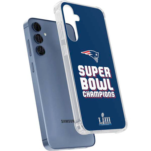 NFL Patriots Super Bowl LIII Champions Galaxy A35 5G Clear Case