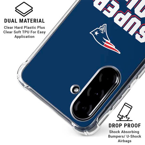 NFL Patriots Super Bowl LIII Champions Galaxy A36 5G Clear Case