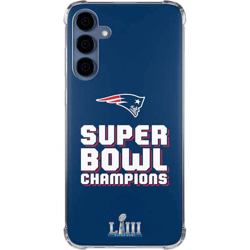NFL Patriots Super Bowl LIII Champions Galaxy A55 5G Clear Case