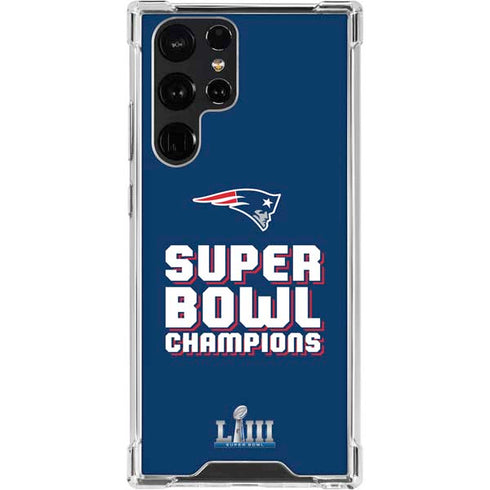 NFL Patriots Super Bowl LIII Champions Galaxy S23 Ultra Clear Case