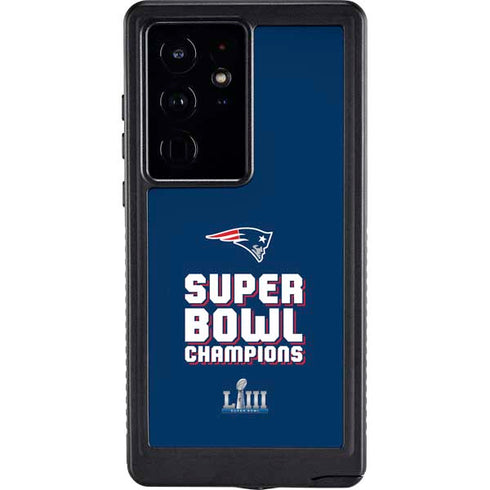 NFL Patriots Super Bowl LIII Champions Galaxy S24 Ultra Waterproof Case