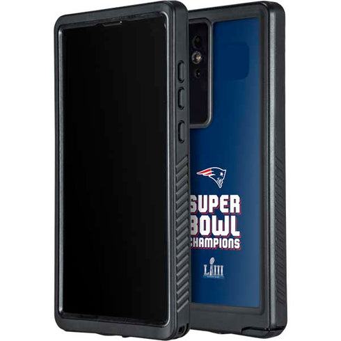 NFL Patriots Super Bowl LIII Champions Galaxy S24 Ultra Waterproof Case