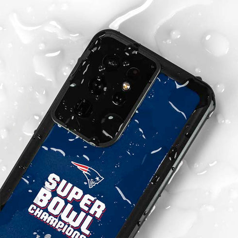 NFL Patriots Super Bowl LIII Champions Galaxy S24 Ultra Waterproof Case