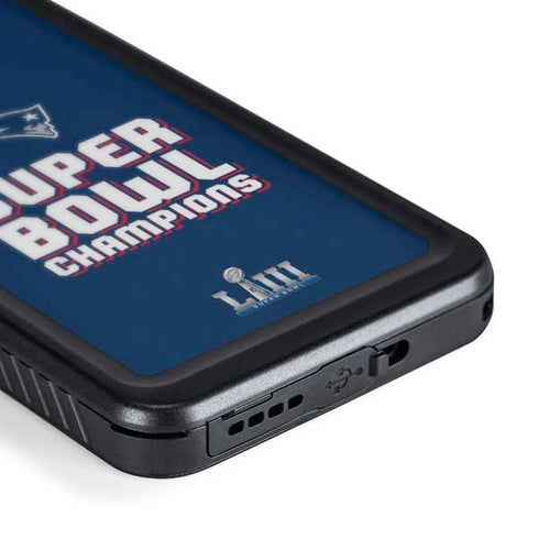 NFL Patriots Super Bowl LIII Champions Galaxy S24 Waterproof Case
