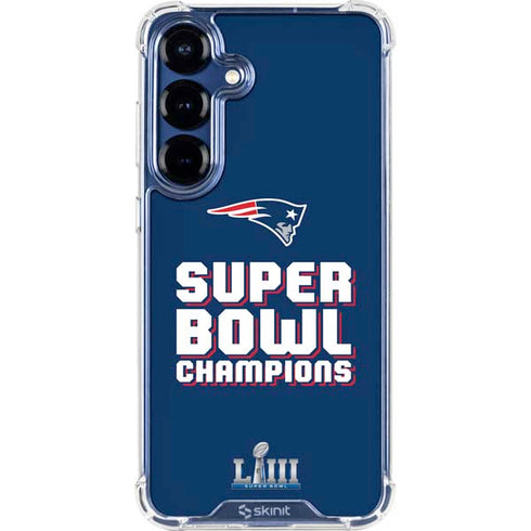 NFL Patriots Super Bowl LIII Champions Galaxy S25 Plus Clear Case
