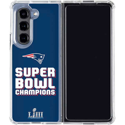 NFL Patriots Super Bowl LIII Champions Galaxy Z Fold5 5G Clear Case