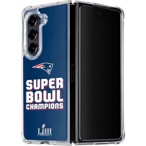 NFL Patriots Super Bowl LIII Champions Galaxy Z Fold5 5G Clear Case