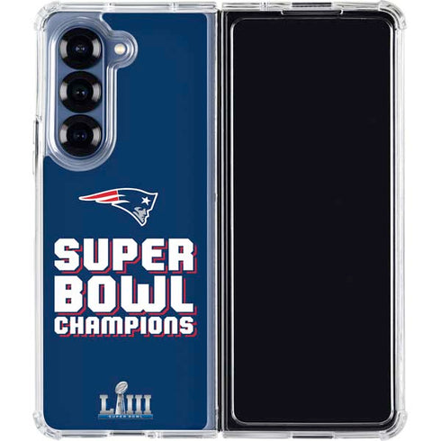 NFL Patriots Super Bowl LIII Champions Galaxy Z Fold6 Clear Case