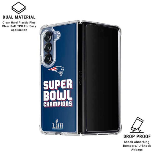 NFL Patriots Super Bowl LIII Champions Galaxy Z Fold6 Clear Case